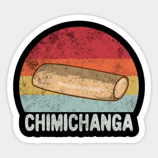 Retro Chimichanga Lovers Gift Sticker